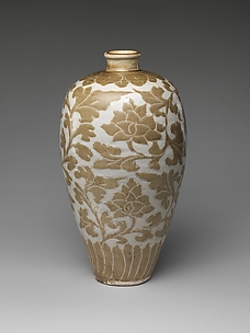 Vase with Peony  Scroll