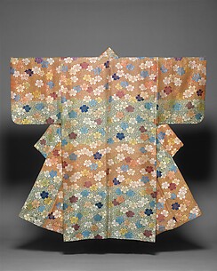 Noh Costume (Karaori) with Cherry Blossoms and Fretwork