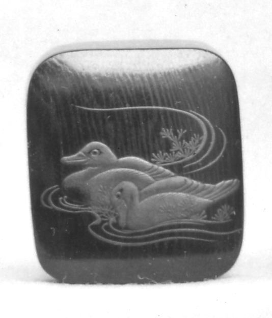 Netsuke of Two Ducks Swimming