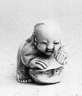 Netsuke of Child with a Shell