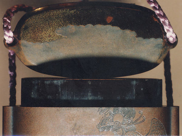 Case (Inrō) with Design of Buddhist Angel (obverse); Pine Forest (reverse)