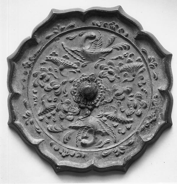 Mirror with Decoration of Phoenix and Flowers