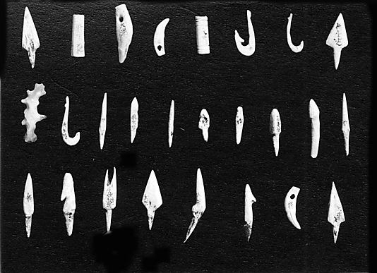 Arrowheads, needles, hooks and harpoons