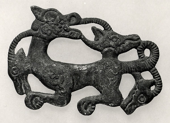 Plaque with Tiger and Antelope Heads