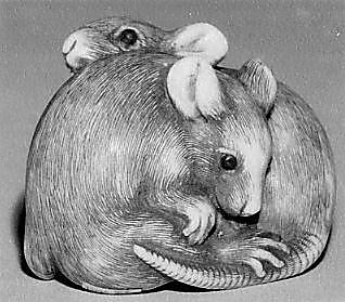 Netsuke of Two Rats