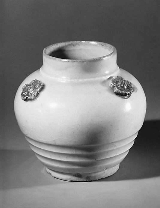 Small Jar with Floral Appliqué
