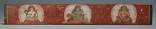 Manuscript Cover with Vishnu Flanked by Lakshmi and Sarasvati