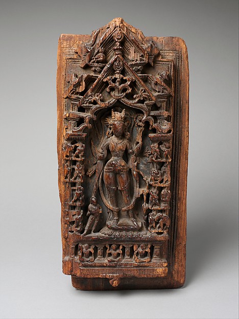 Shrine Relief Fragment Depicting Ashtamahabhaya Tara, the Buddhist Savioress
