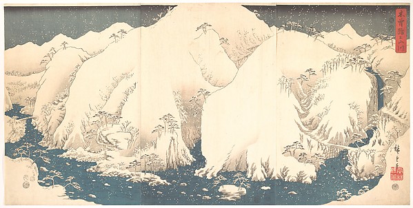 Utagawa Hiroshige: Kisoji no yama-gawa 木曽路之山川 (Mountain