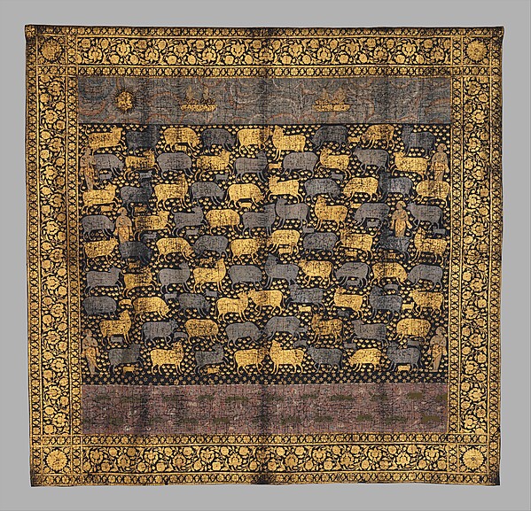 Painted Cloth (Pichwai) Depicting the Celebration of the Festival of Cows