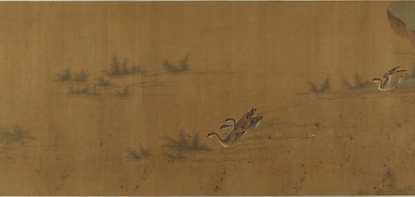River Scene with Birds and Bamboo