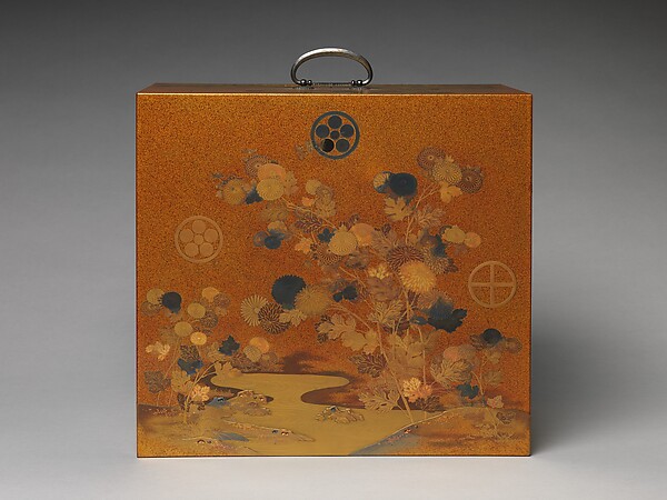 Cabinet with Design of Chrysanthemum by a Stream