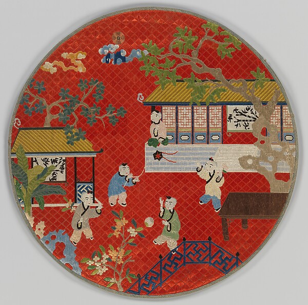Mirror Case with Design of Boys at Play