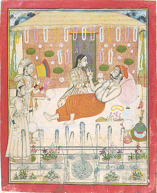 Maharana Amar Singh II at Ease in His Garden