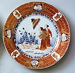 Dish Depicting Lady with a Parasol