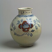 Large Jar with Decoration of Peonies

