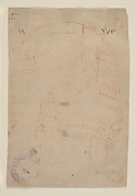 Drawing for an Illustration from a Sat Sai of Bihari Lal Series: The Message of the Eyes (recto); Lady in Search of Her Lover on a Dark Night (verso)
