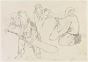Bodhidharma and Luohans, after Liang Kai's "Eight Eminent Monks"