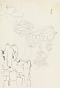 Lotus, Rock, and Flower Study, after Chen Hongshou