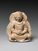 Seated Bodhisattva with Combined Halo and Mandorla