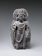 Standing Bodhisattva with Radiate Halo and Mandorla