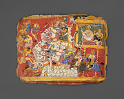 Krishna Battles the Armies of the Demon Naraka: Page from a Dispersed Bhagavata Purana Manuscript