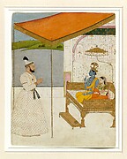 Raja Balwant Singh Revering Krishna and Radha

