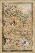 Prince Akbar and Noblemen Hawking, Prince Akbar and Noblemen Hawking, Probably Accompanied by His Guardian Bairam Khan


