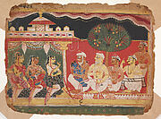 Nanda Touches Krishna's Head after the Slaying of Putana: Page from a Bhagavata Purana Manuscript