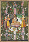 Rao Jagat Singh of Kota at ease in a garden