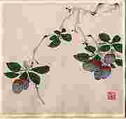 Branch with Fruit, Leaf from the Ten Bamboo Studio Collection of Calligraphy and Painting

