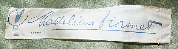 Madeleine Vionnet label, circa 1930.