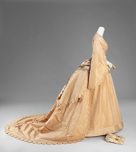 Wedding ensemble and shoes by Courvoisier 1870 US the Met Museum