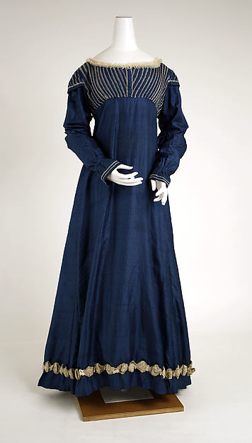 European Silk Dress, circa 1815
