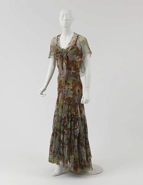 vintage Chanel 1930s dress Ensemble, Evening