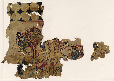 Fragments of a Wall Hanging with Figures in Persian Dress