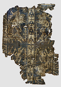Fragment of a Band with Noble Equestrian and Soldier, Inscribed “Joseph” in Greek or Coptic