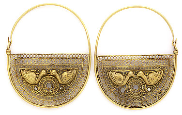 Pair of Earrings with Birds