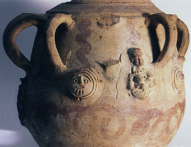 Storage Vessel with Applied Decoration