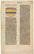 Brazen Sea, one of six illustrated leaves from the Postilla Litteralis (Literal Commentary) of Nicholas of Lyra