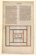 Arrangement of the Levite Camps around the Tabernacle, one of six illustrated leaves from the Postilla Litteralis (Literal Commentary) of Nicholas of Lyra