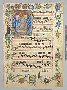 Christ in Majesty in an Initial A (Bifolium from an Antiphonary)