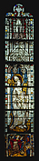 The Virgin Mary and Five Standing Saints above Predella Panels
