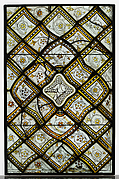 Panels of Grisaille Glass with Grostesques