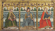 Predella panel with Saint Martial, Saint Sebastian, and Saint Mary Magdalen from Retable