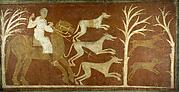 Fresco with hunting scene