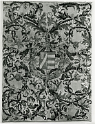 Shield of Arms and Wreath on an Arabesque of Thistle Branches