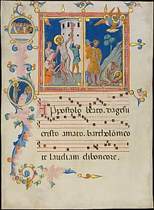 Leaf from a Laudario with the Martyrdom of Saint Bartholomew