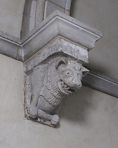 Corbel with Fore Portion of Beast with Bone