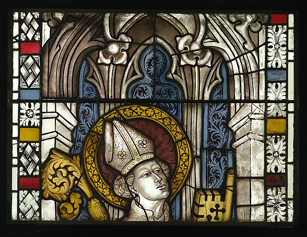 The Virgin Mary and Five Standing Saints above Predella Panels